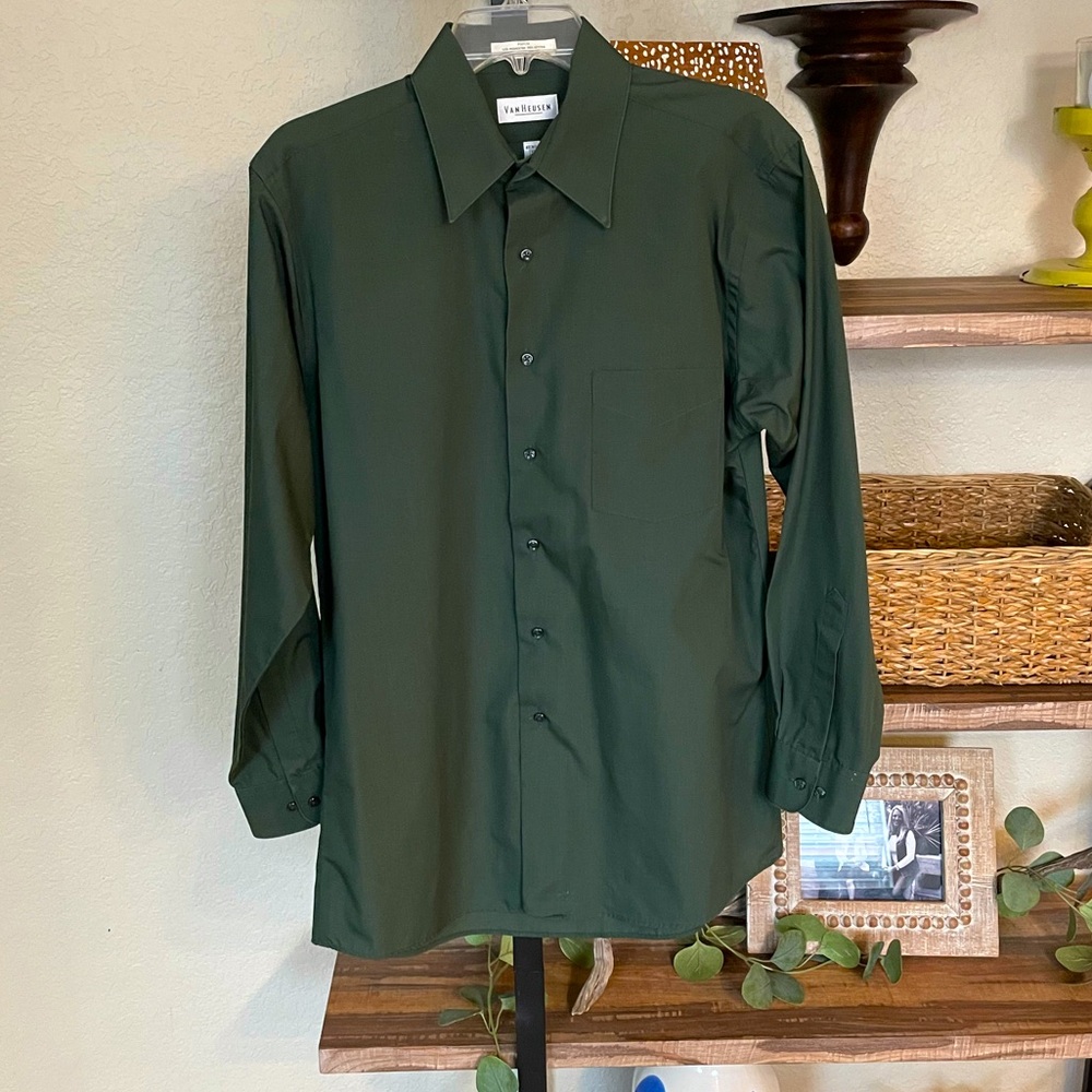 Van Heusen Long Sleeve Green Medium